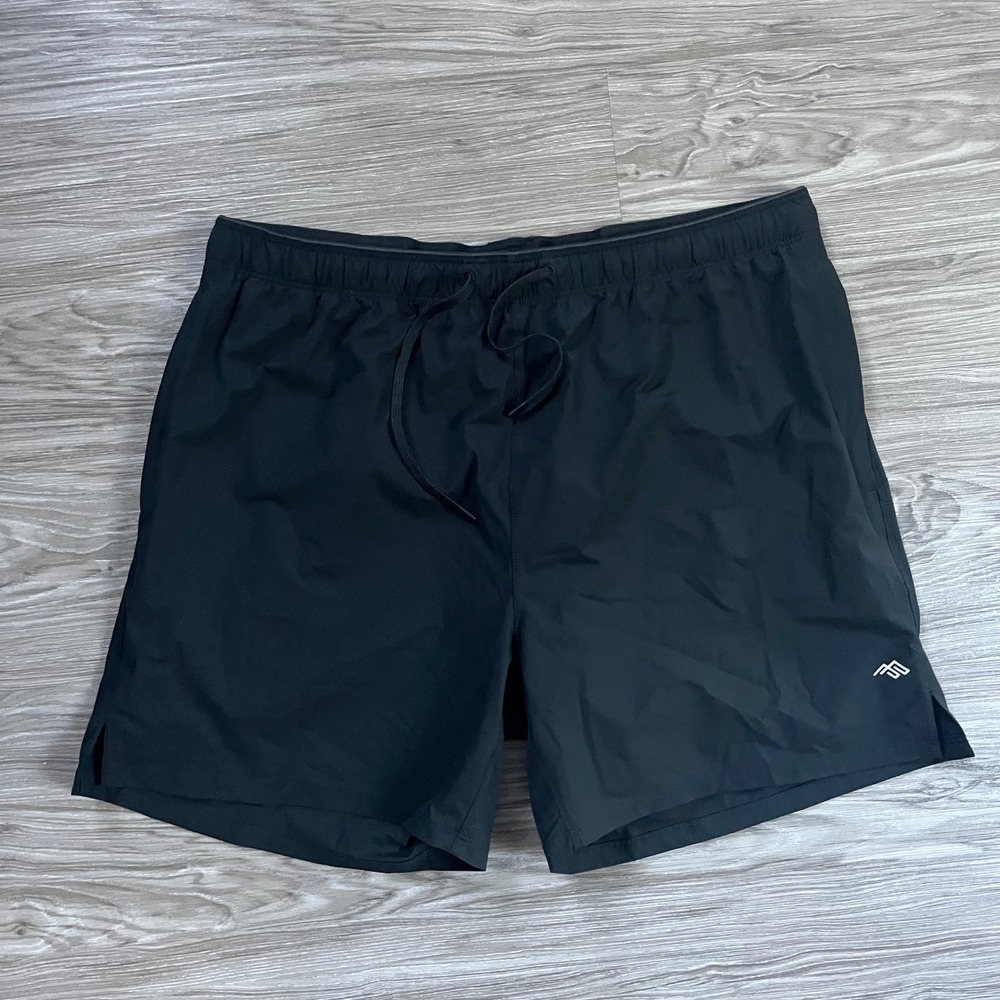 Path Projects Mens Black Running Athletic Shorts XL 5 Inch Inseam Zipper Pocket